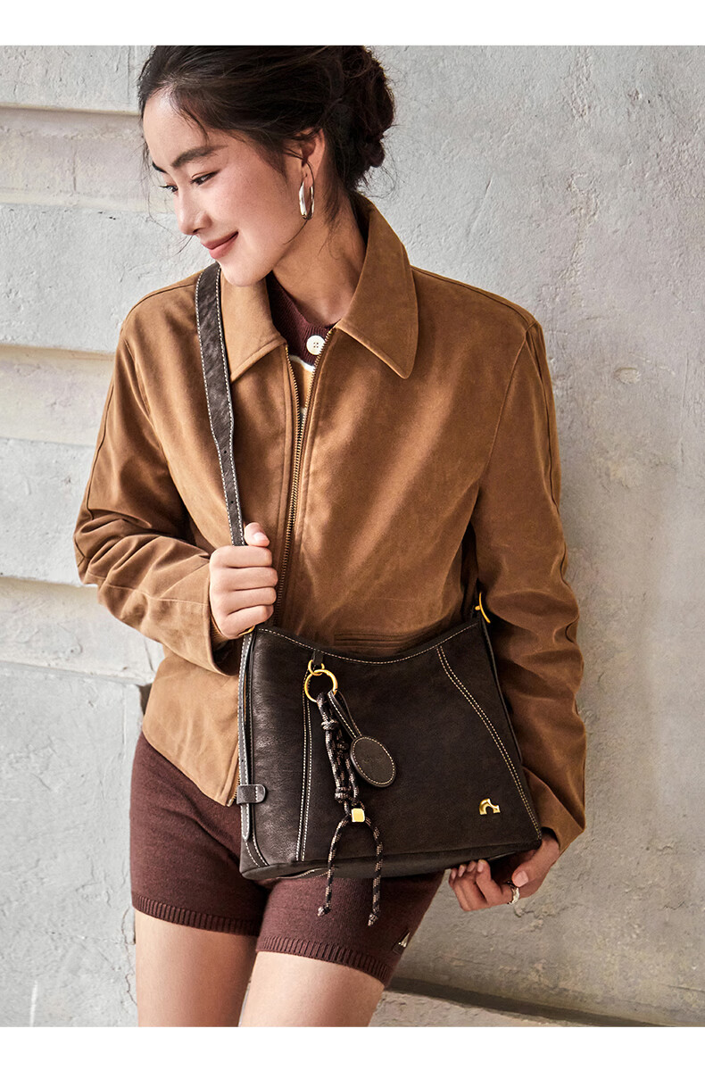 Nalandu Mao Xiaotong Style Women's Bag 2025 New Cowhide Tote Bag Commuter Gift for Girlfriend Birthday New Year 9