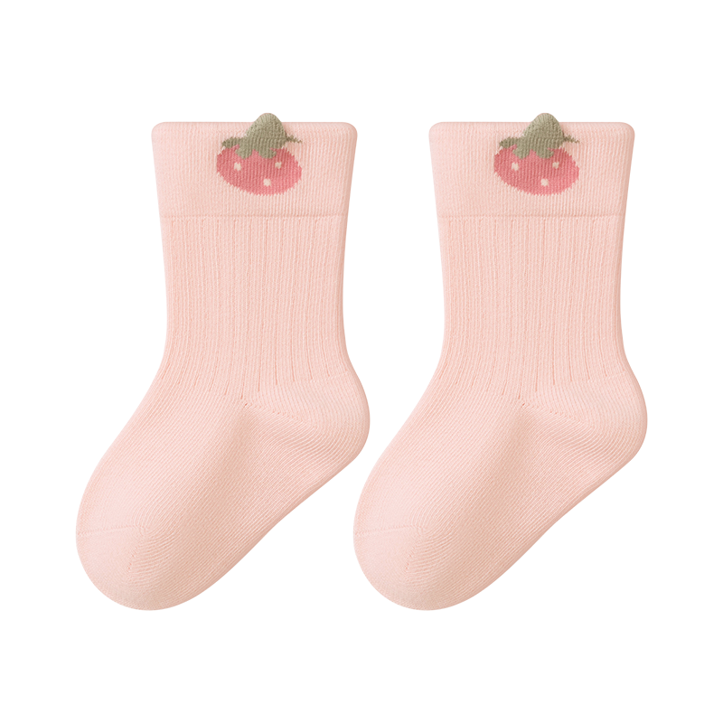 Baby Girl Growth Socks Spring and Autumn Thin Breathable Seamless A-Class Mid-Calf Soft Cuff Non-Restrictive for 1-Year-Old Infants