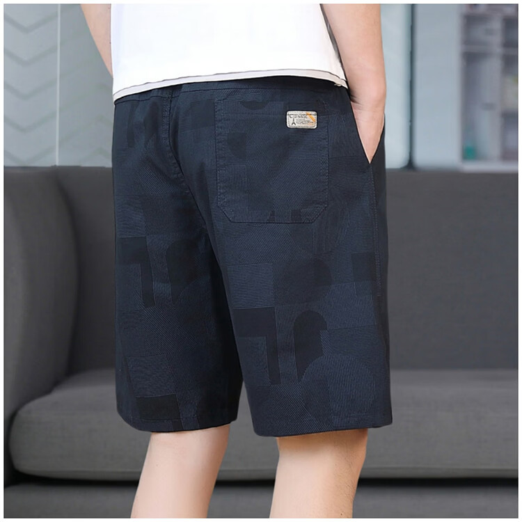 RED DRAGONFLY Men's Summer Cotton Casual Fashion Lightweight Comfortable Breathable Cool-Fit Black Shorts XL 2