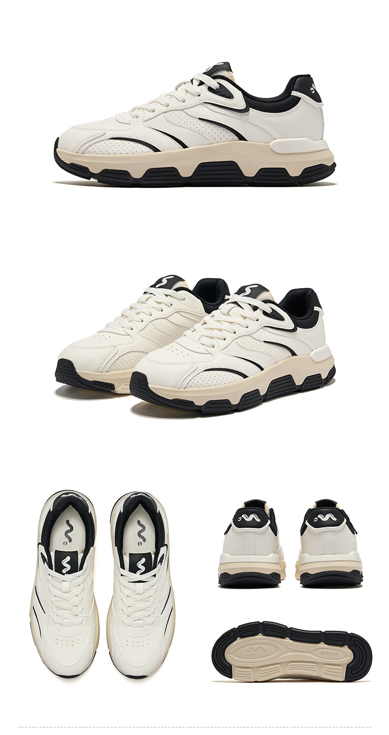 Erke Men's Sneakers 2026 Summer New Comfortable Breathable Thick Sole Height Increasing Casual Sports Shoes | Yibu 28