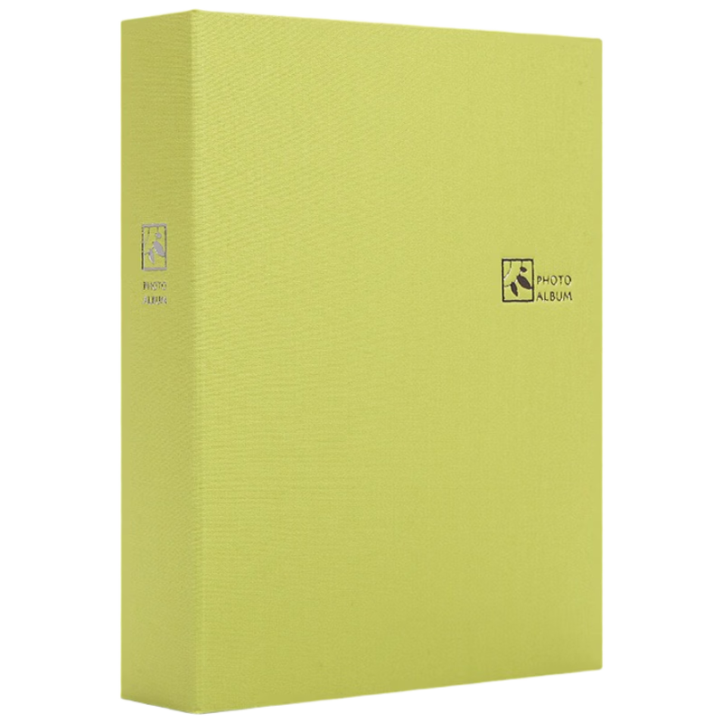 Nakabayashi Zonglin NCL Fabric Photo Album with Pockets, Family Memory Book for Multiple Sizes 5/6/7 Mixed Storage Album, 6 Inch/7 Inch Fruit Green Mixed
