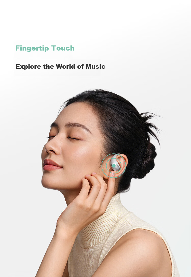 QCY Crossky R50 Open-Ear Bone Conduction True Wireless In-Ear Bluetooth Headphones Silver 19