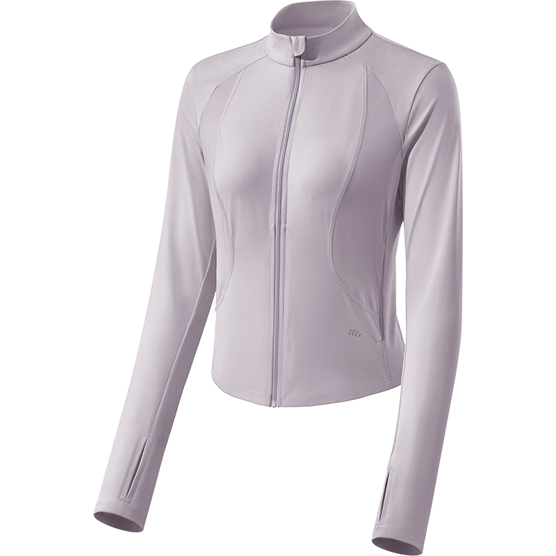 Beneunder UV Protection Jacket for Women, Short Style, Hot Girl Stand Collar Slim Fit AL819 Light Purple M
