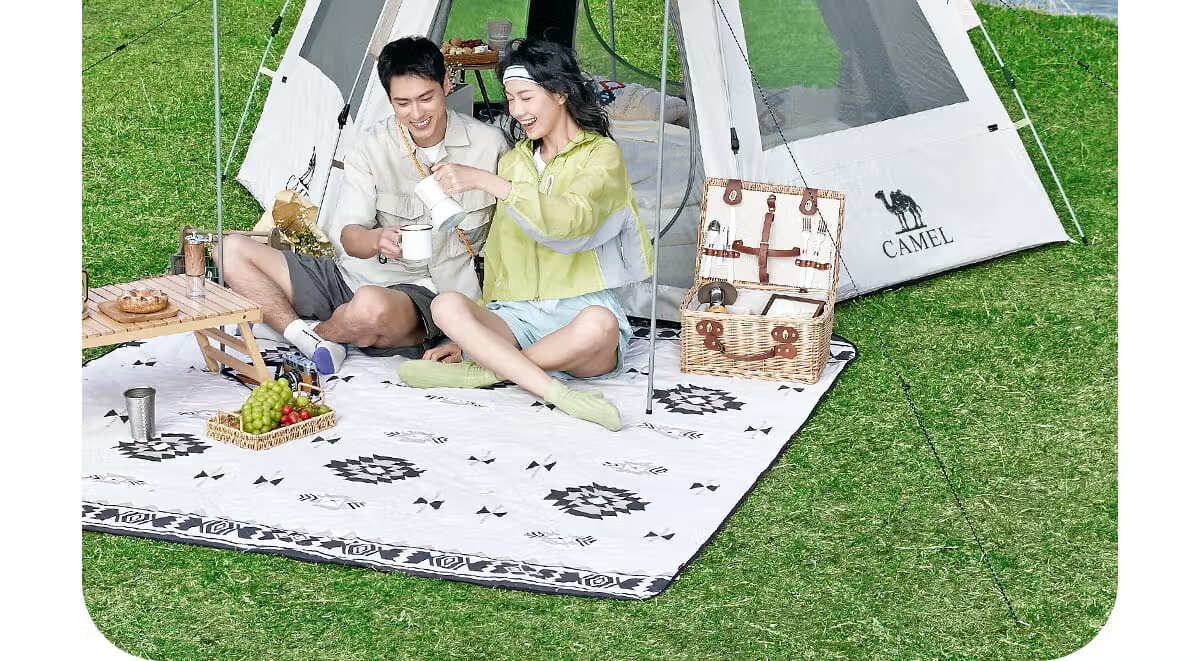 CAMEL Outdoor Hexagonal Automatic Canopy Tent Portable Park Camping Overnight Tent B151 Pearl White 32