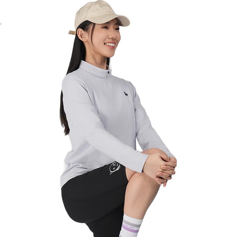 SCALER Quick-Dry T-Shirt for Men And Women, Outdoor Sun Protection UPF50+, Running Stand Collar Long Sleeve Breathable Elastic Top F4616D16