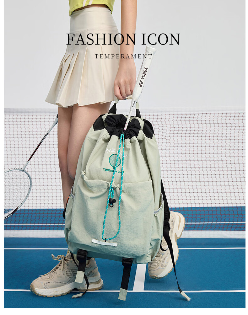 40,000km Lightweight Badminton Bag Women's Outdoor Bag Tennis Racket Bag Men's Backpack Hiking Cycling Sports Swimming Double Shoulder Backpack 2