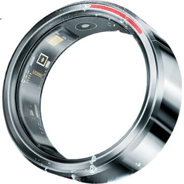Умный браслет KUMI Ring H1, спортивный, водонепроницаемый 50 м, с дистанционным управлением камерой, мониторинг сердечного ритма и кислорода в крови, отслеживание сна, Bluetooth, черный, размер 9