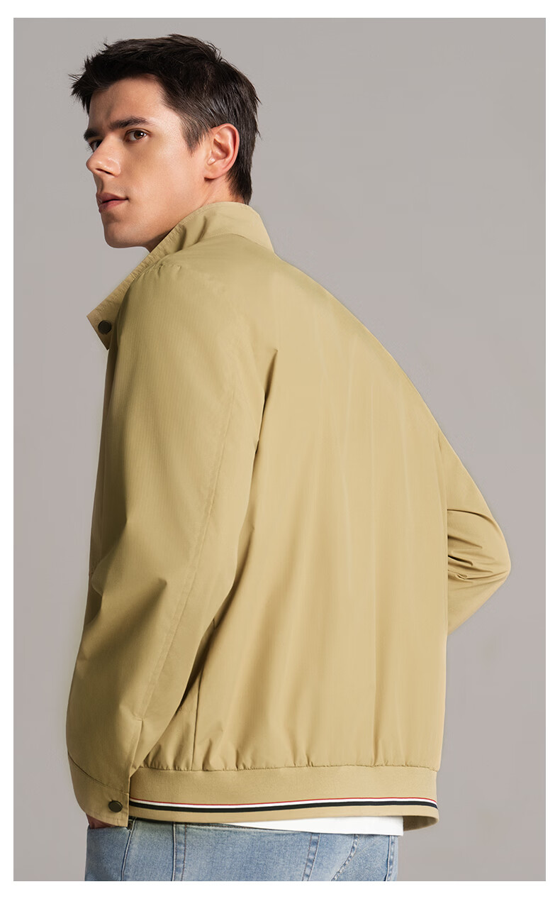 U.S. POLO ASSN. Men's Autumn Business Casual Baseball Collar Jacket High-End Windproof Commuter Coat 15