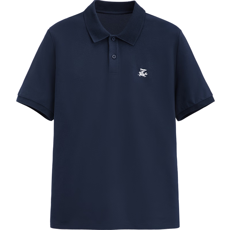 GXG Cool Quick-Dry Men's Slim Fit Polo Shirt with Spurs Embroidery Short Sleeve T-Shirt 2026 Summer New Arrival