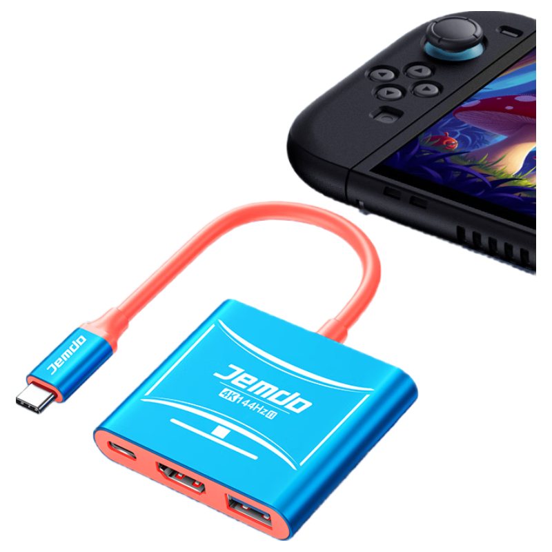 Jemdo Switch 2 Portable Dock NS2 Expansion Dock OLED Screen Casting HDMI Adapter TV Connection Projector Converter Direct Display Monitor Expansion Charging Accessory