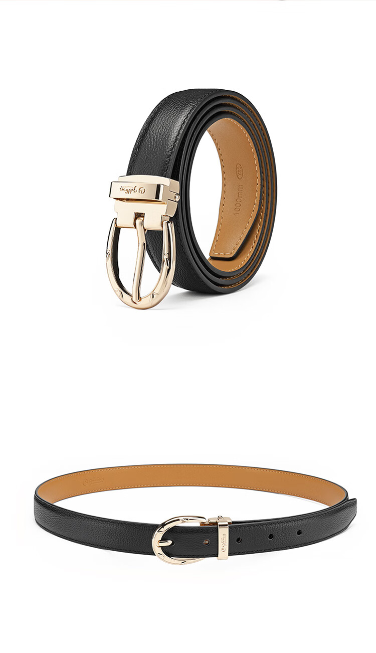 Goldlion Women's Leather Belt, Fashionable Pin Buckle Waistband, Versatile Belt Gift Box, Birthday Present 3