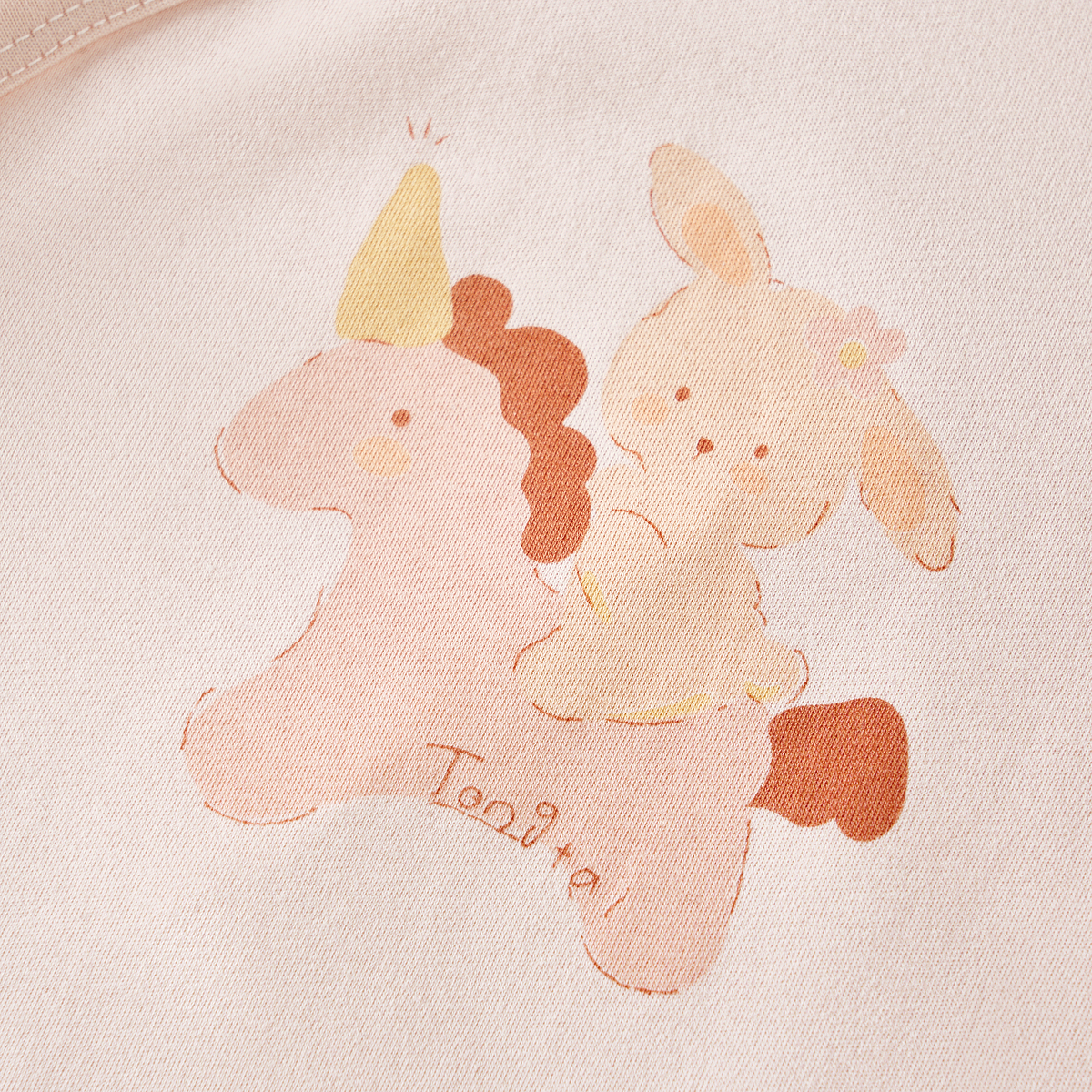 TONGTAI Baby Romper Spring and Autumn Pure Cotton Newborn Clothes Butterfly Jumpsuit Crawling Suit Off-White 80cm