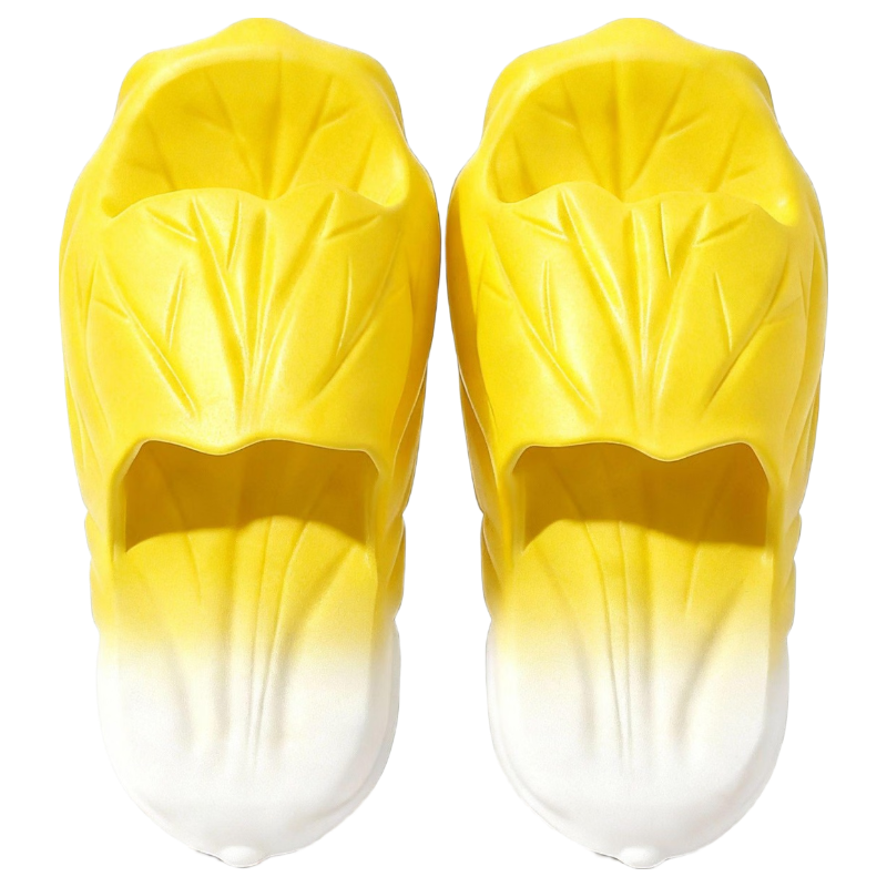 HIPANDA Cabbage Outdoor Slippers Women Non-Slip Thick Sole Height Increasing Soft Indoor Home Shower Men Flip Flops