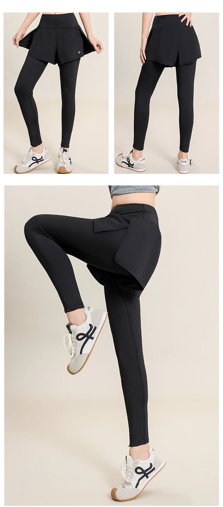 Barbie Two-in-One Yoga Pants Women's Running Fitness Leggings with Pockets 12