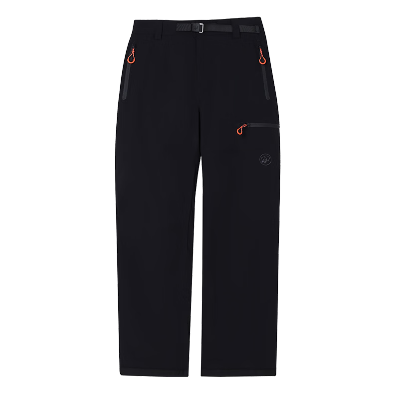 Panda Camel Series Three-Proof Single-Board Ski Pants Unisex Windproof Water-Repellent Straight-Leg Wide-Leg Outdoor Pants 8652 Black, M