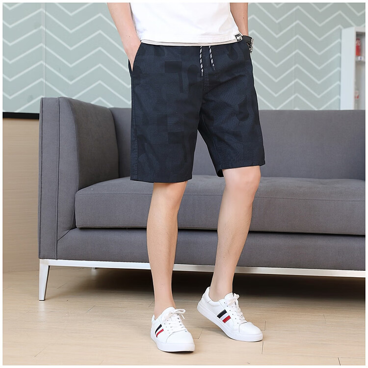 RED DRAGONFLY Men's Summer Cotton Casual Fashion Lightweight Comfortable Breathable Cool-Fit Black Shorts XL 6