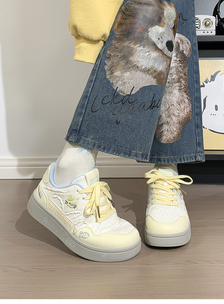 Warrior Cute Cat Canvas Shoes for Women 2026 Spring Autumn New Versatile Lightweight Casual Breathable Thick-Soled White Sneakers for Female Students 6