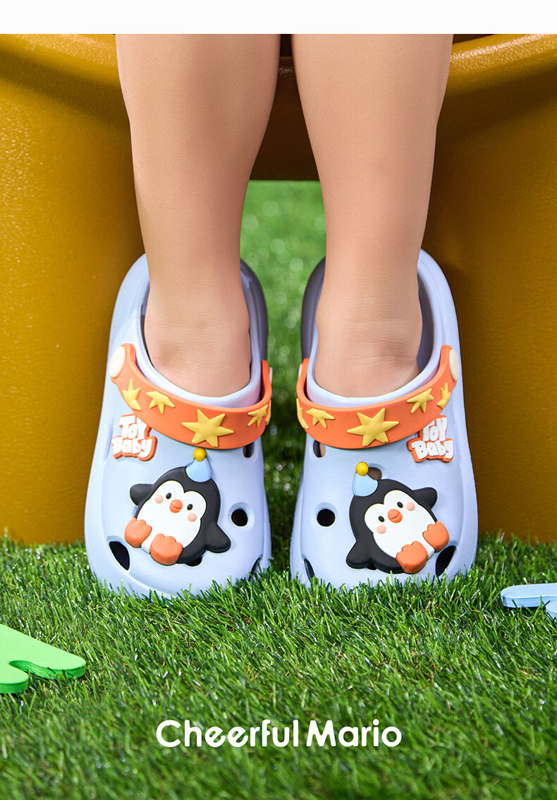 Cheerful Mario Girls Baby Clog Shoes Children's Princess Sandals Summer Soft Sole Breathable 1-3 Years Toddler Boys Cool Slippers 11