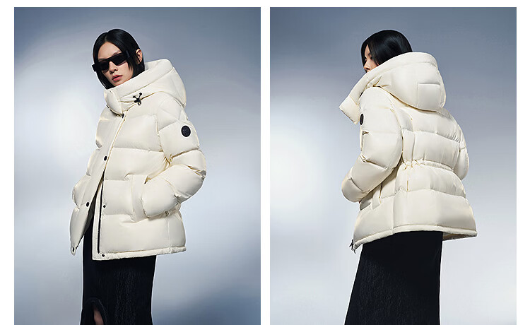 Bosideng Women's Winter Goose Down Puffy Thickened Fashion Versatile Stand Collar Jacket Hot Selling Mall Style 19