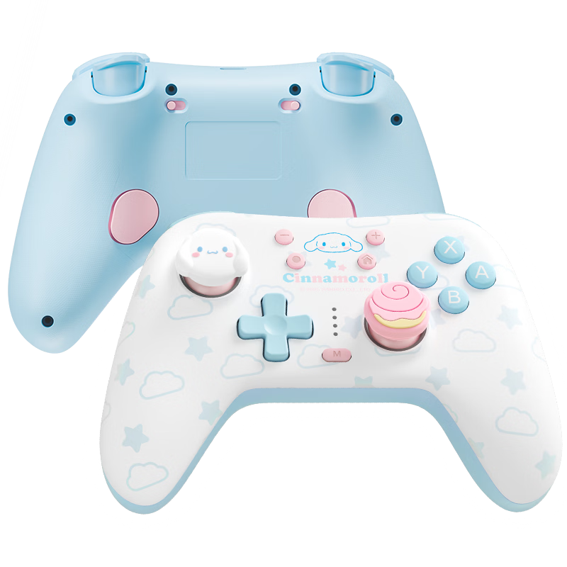 Cinnamoroll Collaboration Wireless Bluetooth Game Controller Receiver Cute Cartoon for Switch 2/PC Steam Mobile Android iOS Tablet IP Collaboration Girls Gift