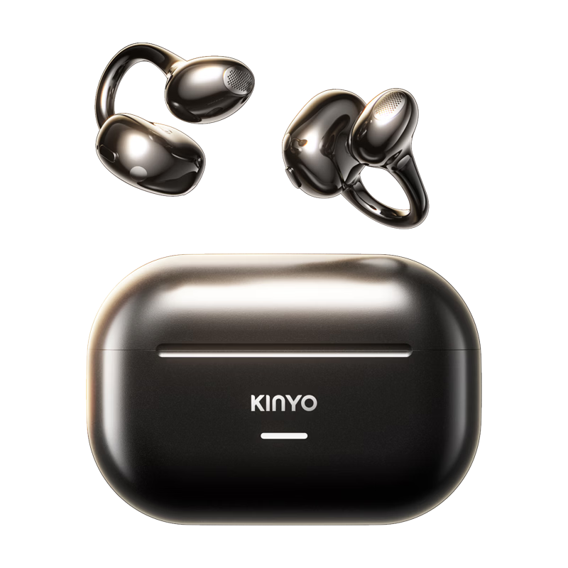 Jinyun 2026 Latest A9 Ultra Dynamic Ring Bluetooth Clip-on Bone Conduction Wireless Open-Ear Running Sports Sweatproof Call Long Battery Life AI Translation Gift
