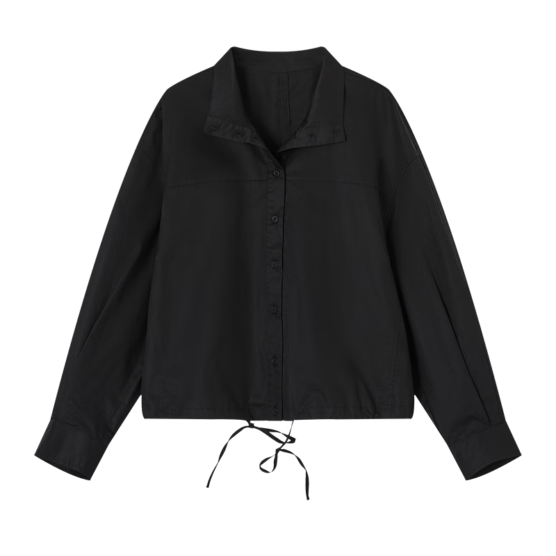 Demana Klein Blue Spring Autumn Lightweight Outdoor Sun Cotton Stand Collar Button Conceal Figure Petite Elegant Short Women's Jacket