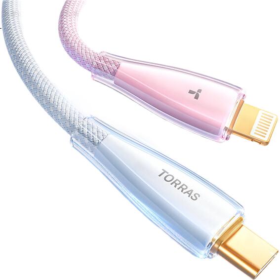 Кабель TORRAS Type-C для iPhone 16/17 Pro, iPad Pro Air, быстрая зарядка, 1.2 м, белый