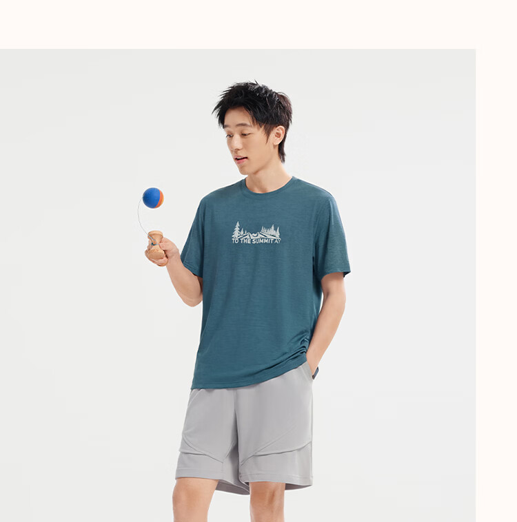 361° Men's T-Shirt Spring Summer New Quick-Dry Loose Outdoor Sports Casual Short Sleeve Top 652623102-2 24