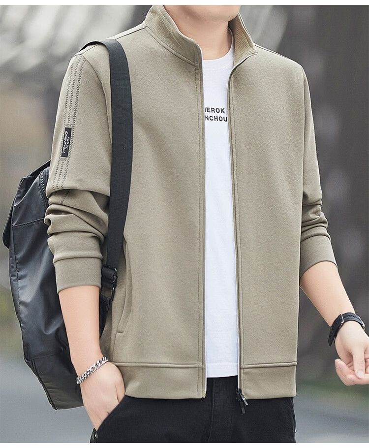 ROMON Men's Jacket Cardigan Sweatshirt Casual Sports Loose Fit Jacket Navy Blue 6XL Model 7508 Spring Autumn 21