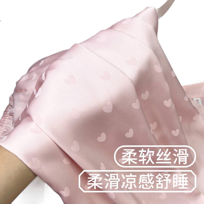 Комплект женской пижамы LangSha, летний, из трех предметов, с коротким рукавом и шортами, из шелковистого материала, с принтом