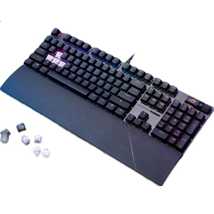 Игровая механическая клавиатура ROG Warrior 2X, проводная, с RGB подсветкой, 104 клавиши, NX Snow White Switch V2, черная