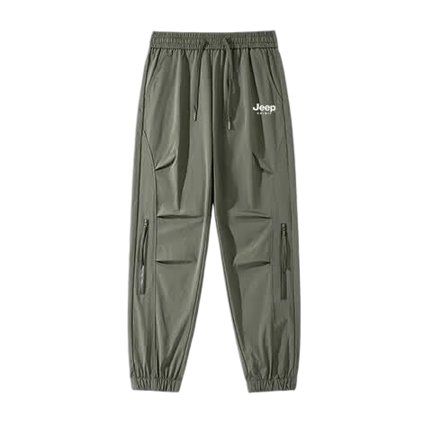 JEEP SPIRIT Men's Casual Outdoor Pants Spring Autumn Waterproof Windproof Black XL