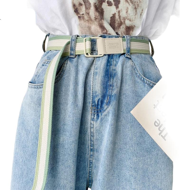 Ремень JEANSWEST, женский, мужской, текстильный, с двойным кольцом, 3.2 см, 112 см