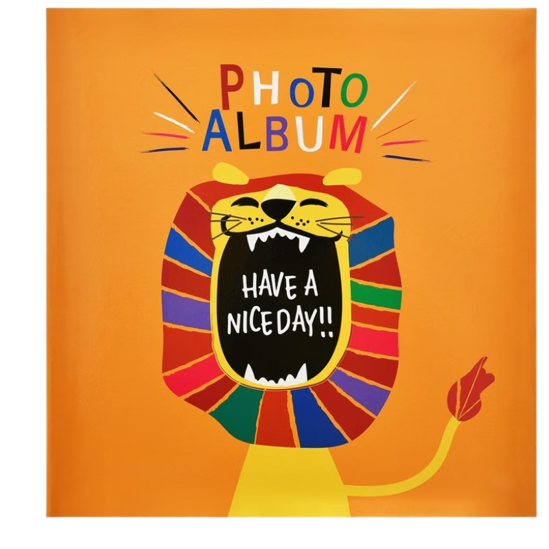 Nakabayashi Cartoon Photo Album DIY Laminated Self-Adhesive 40-Page Memory Book YB-73768 Happy Little Lio