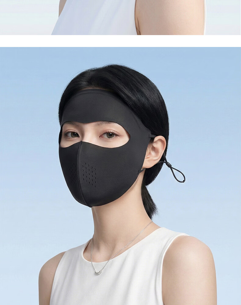 EFZ Full Face Sunscreen Mask for Women UV Protection Breathable Face Bikini Cycling Driving Ice Silk Full Face Sun Protection Mask 22
