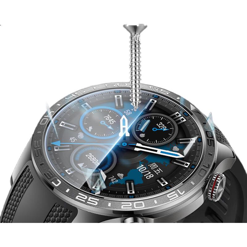 Защитная пленка для экрана Smorss для Honor Watch 5 Pro, комплект из 2 шт., закаленное стекло, ультрачистая, устойчивая к царапинам и падениям