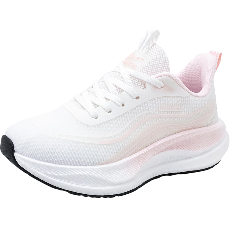 Warrior Women's Middle School Student Sports Running Casual Shoes WXY(ZA)-5567 White Pink Size 39