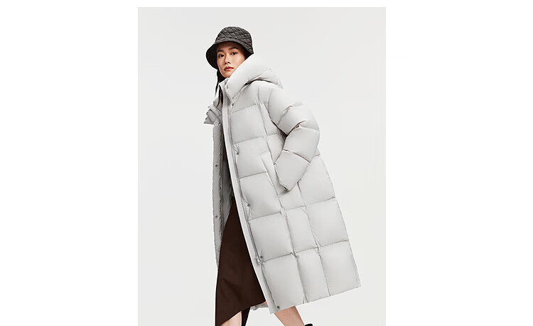 BOSIDENG Off-Season Women's Down Puff Jacket Winter 90% Down Thickened Detachable Hood Loose Extra Long Coat Mall Same Style 16