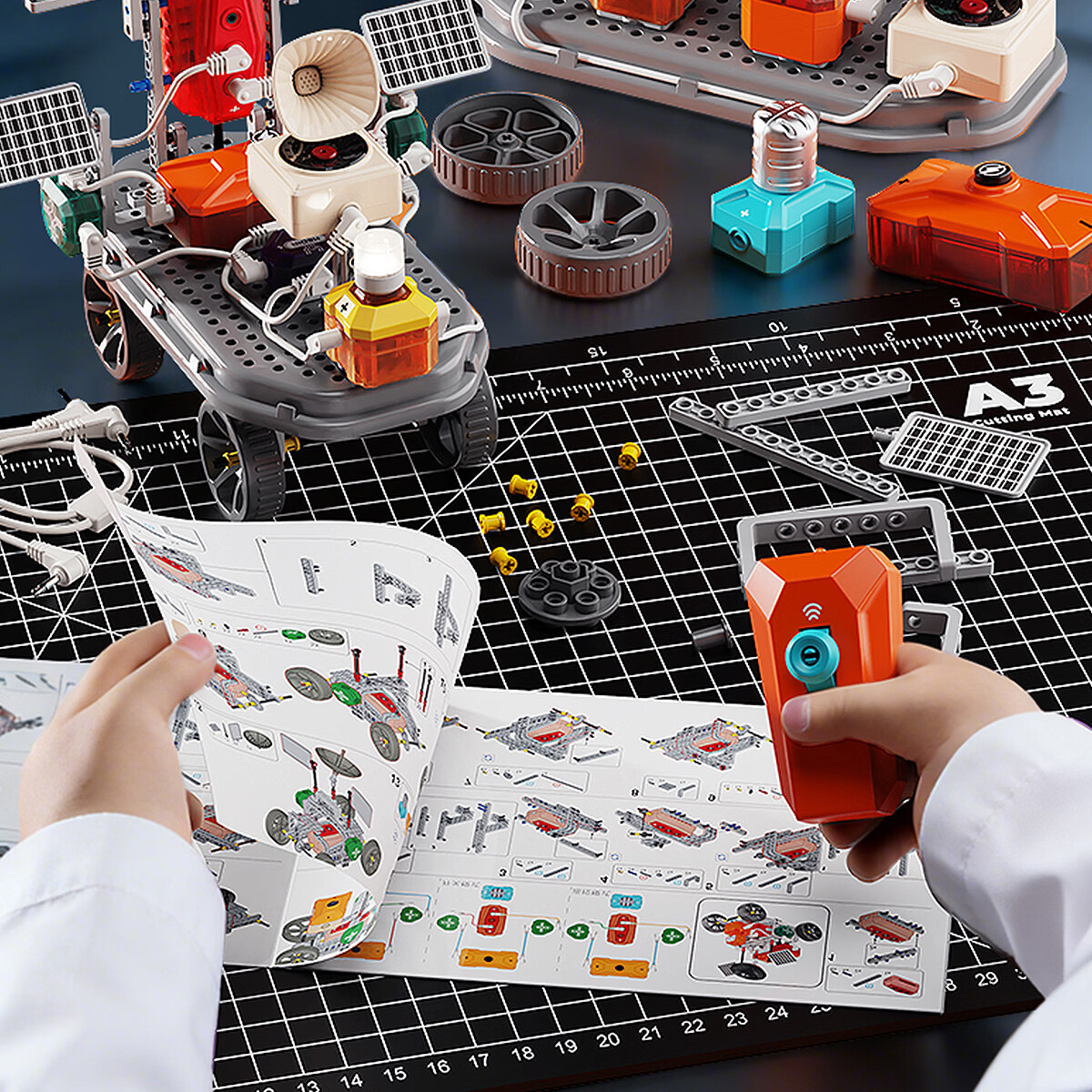 Xinge Children's Toy Circuit Building Blocks Science Experiment Kit Physics Electronics Educational Toy for Kids Ages 6-12 Birthday Gift for Boys and Girls 25