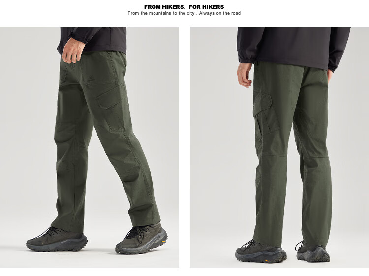 Toread Men's Work Pants Spring Summer Lightweight Outdoor Straight-Leg Durable Loose Sports Long Pants Multi-Pocket Breathable Hiking Pants 7