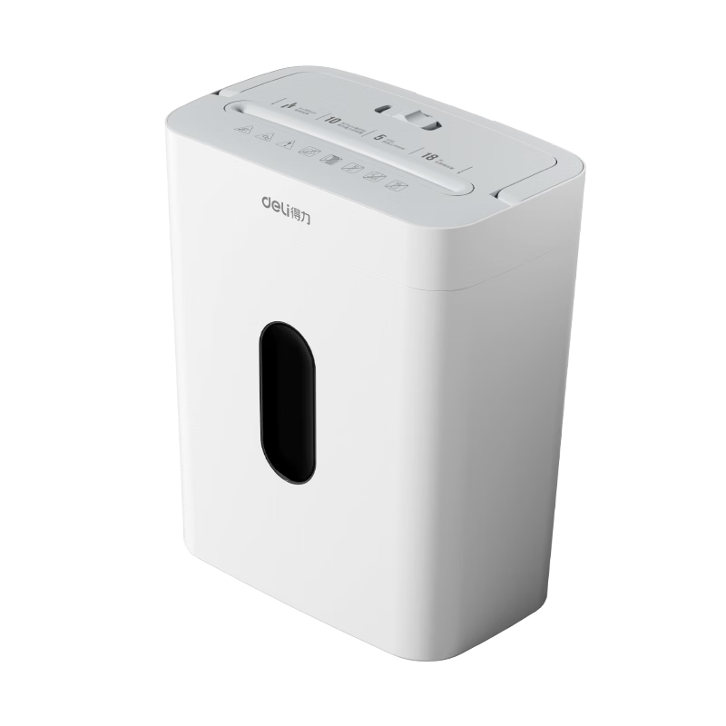 Deli Paper Shredder Level 4 Security, 10 Sheets per Pass, 5-Minute Continuous Shredding, Compact Home and Office Document Shredder, 18L Capacity GA160