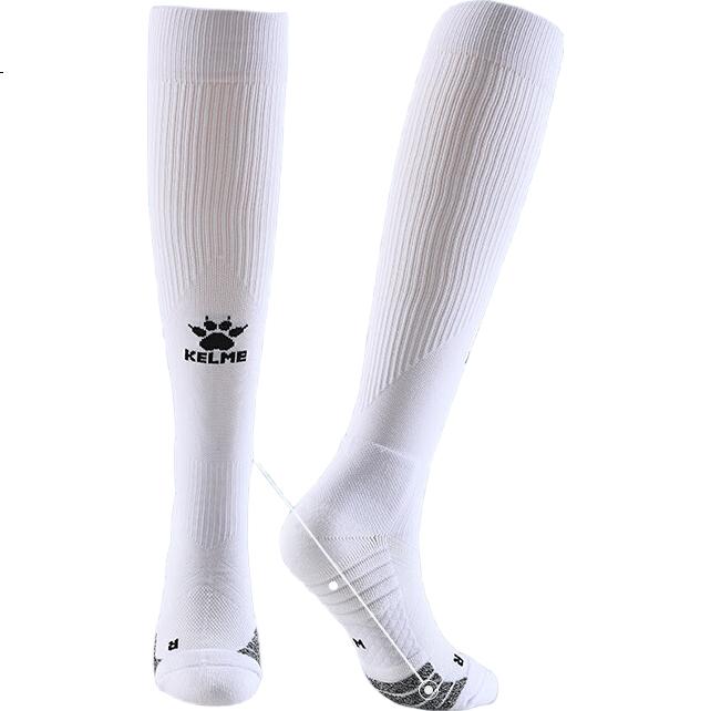Футбольные носки KELME, длинные, нескользящие, профессиональные, для матчей и тренировок, белые, размер S