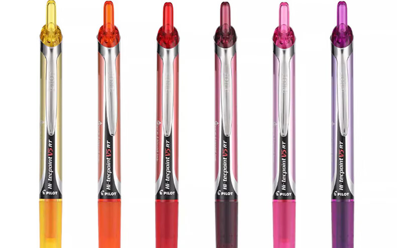 PILOT BXRT-V5 Black Retractable Gel Pen 0.5mm Student Signature Pen Business Water Pen Exam Writing Pen High-Quality Stationery Set Carbon Ink Pen 3-Pack 16