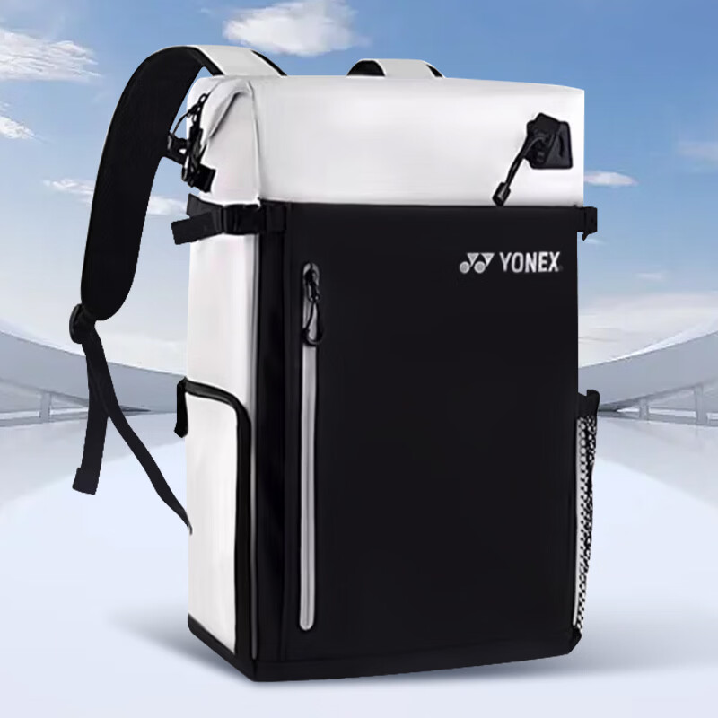 YONEX Badminton Racket Bag Net Universal Fashion Large Capacity Multifunctional Sports Backpack BA292CR White Black