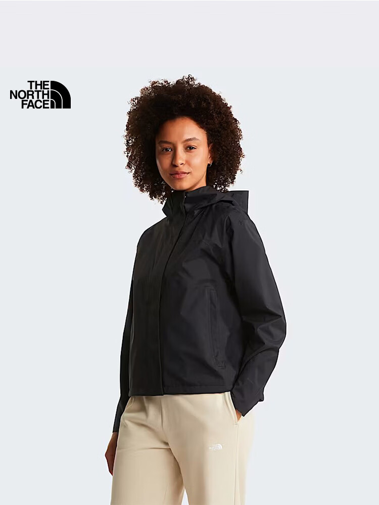 The North Face Women's Outdoor Waterproof Hard Shell Jacket 8HQJ Black/JK3 XL 2