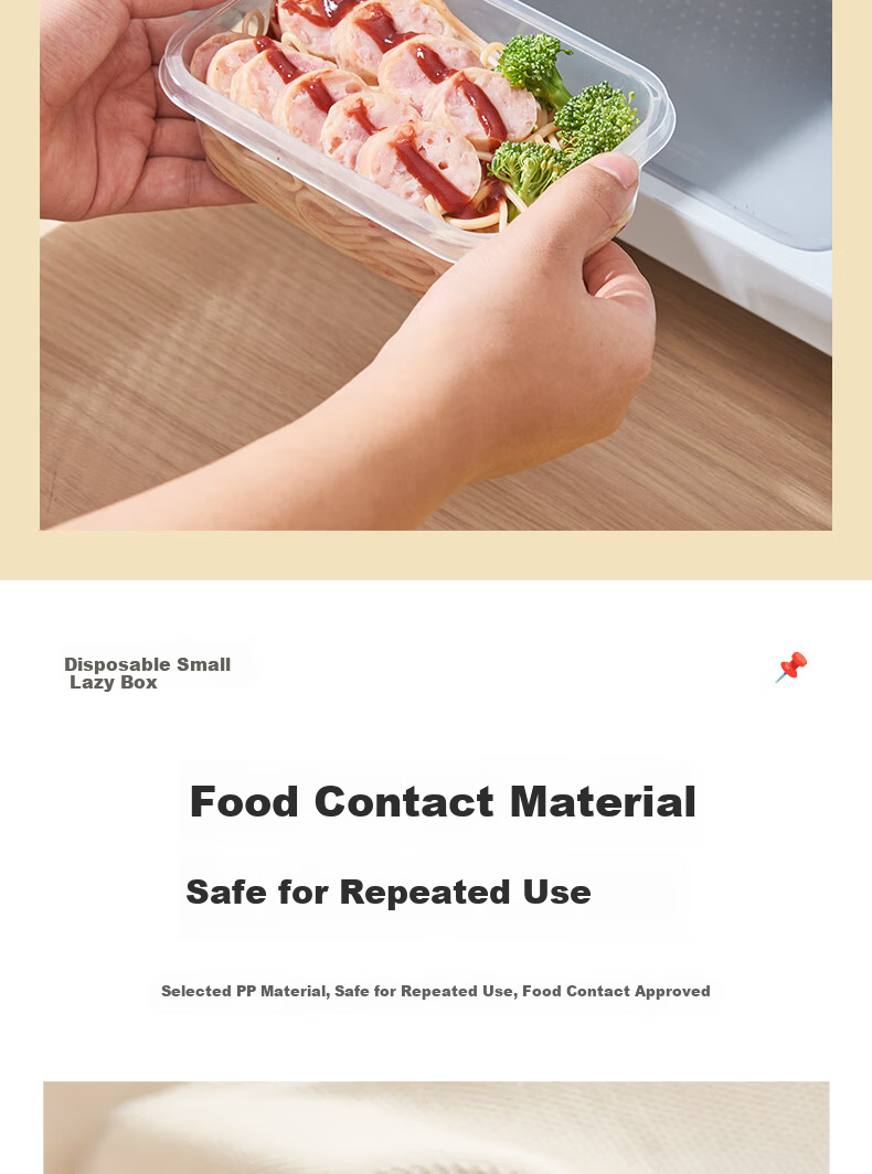 Fresh Life Disposable Biodegradable Eco-friendly Round Takeout Food Containers Light Meal Boxes 800mL*4 Sets 4