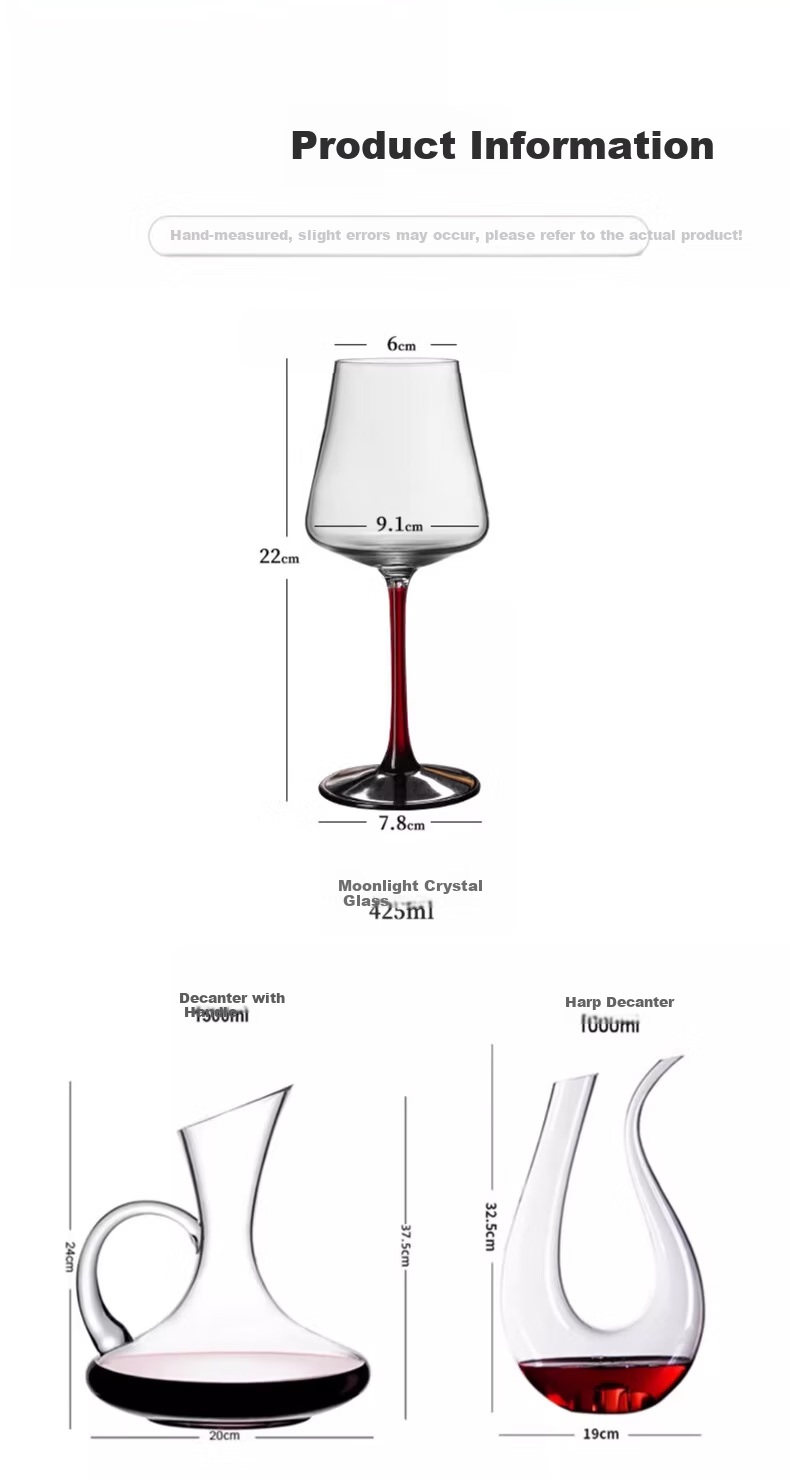 CRISTALGLASS Crystal Wine Glass Set Luxury High-End Home European Style Decanter Set 15