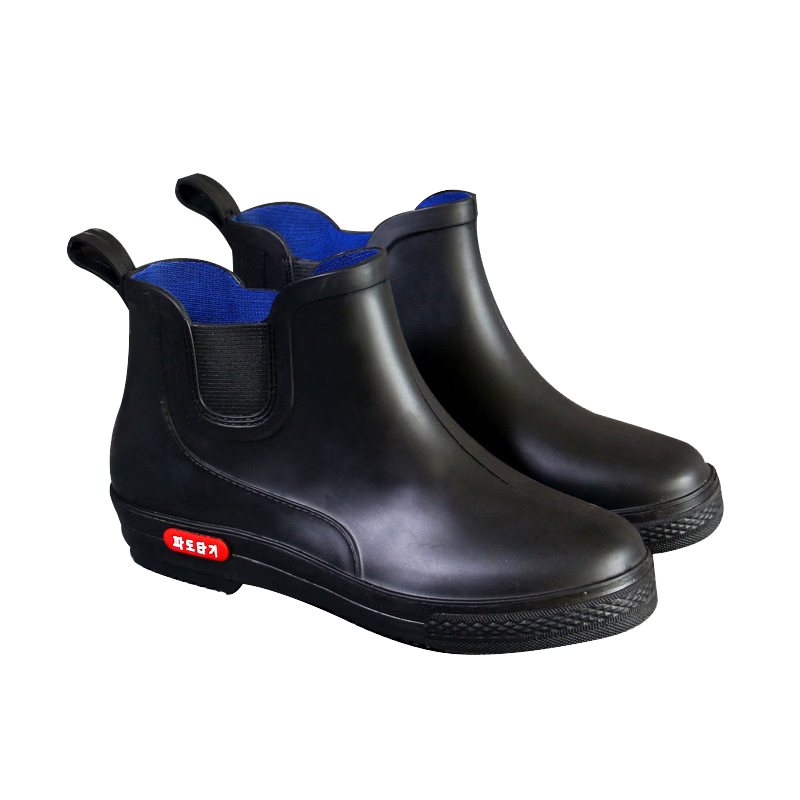 FOOTOPPO Stylish Mid-Calf Rain Boots for Men, Water Shoes, Non-Slip Waterproof Boots, Lightweight Rain Boots, Mid-Calf Boots, Wear-Resistant Rubber Shoes for Me