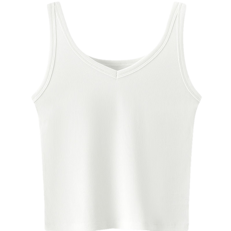 Semir Women's Summer Short V-Neck Vest, Tight-Fitting Cool-Touch Top for Layering Or Outer Wear, Elegant Ladies' Inner Wear 101325102011
