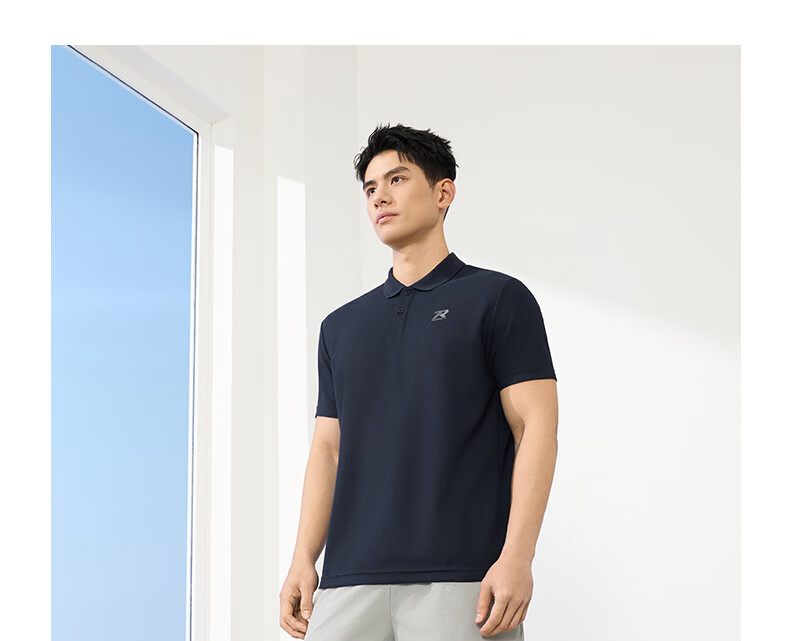 361° Men's Short Sleeve T-Shirt Spring Summer Sports Quick-Dry Running Fitness Polo Shirt 652624109H-5 8